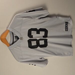 LV Raiders On Field Jersey #83 Darren Waller Youth L (14-16) Silver Black NFL